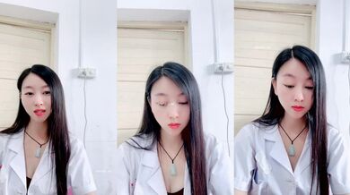 真实乡村门诊【美女医生】大爷大妈们来看病的间隙，蓝牙跳蛋塞到逼里狂震，潮喷两米有余