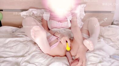 搽搽 NO.04 蕾丝过膝白袜 (2)